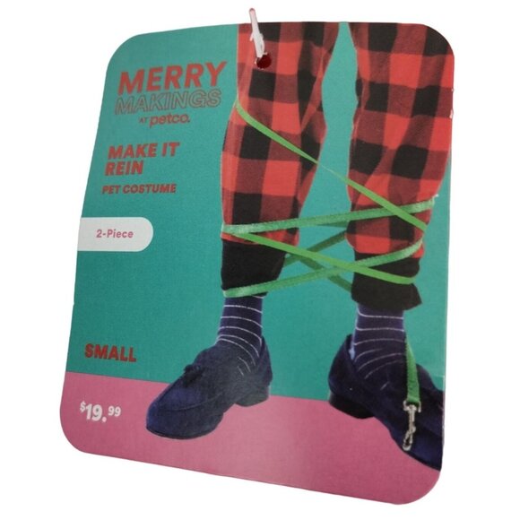 Merry Makings Make it Rein Santa Claus Rider Dog Costume Pet Dog Size Small New - Picture 2 of 6